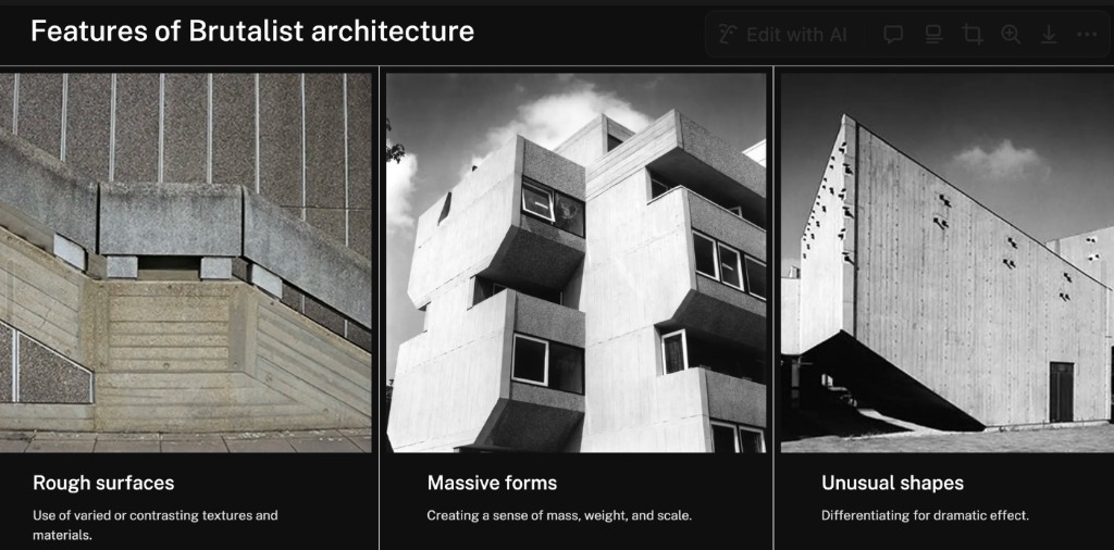 Features of brutalist architecture